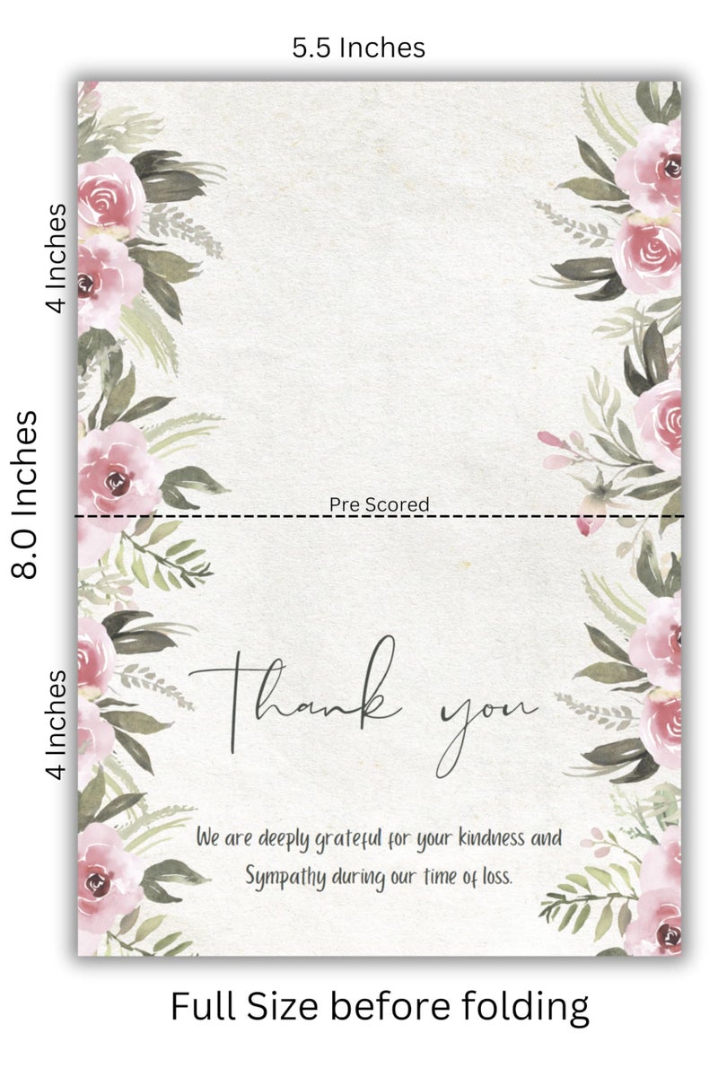 Elcer 20 Celebration of life Funeral 20 Celebration of life Funeral thank you cards with envelopes acknowledgment memorial Sympathy Thank you Cards20 Celebration of life Funeral thank you cards with - Image 4